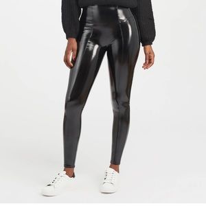 Spanx Faux Patent Leather Leggings - Medium petite